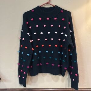 CECE Multicolored Yarn Ball Sweater